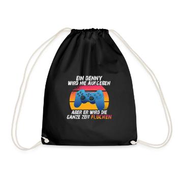Ein denny wird nie aufgeben - Turnbeutel - Schwarz - Vorne