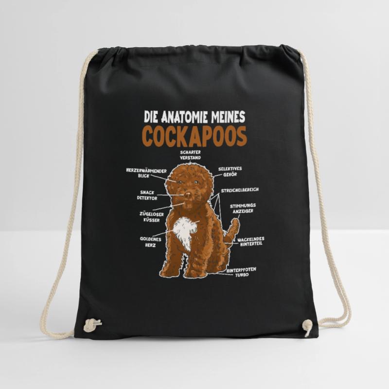 Cockapoo Anatomie witziges Hundehalter Hunde Turnbeutel