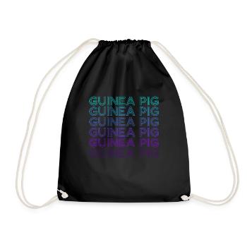 Cochon d’Inde Rétro - Sac de sport léger - noir - Devant