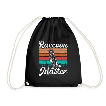 Raccoon Removal Technician Vintage Funny Raccoon - Turnbeutel - Schwarz - Vorne