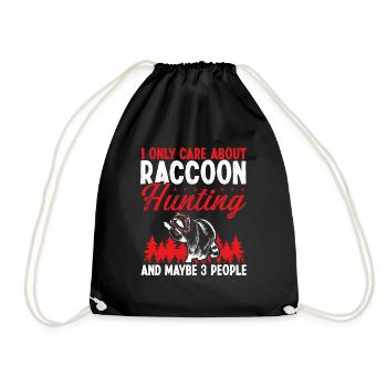 Raccoon Removal Technician care about Raccoon - Turnbeutel - Schwarz - Vorne