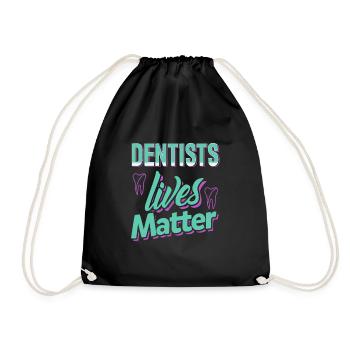 Dentiste Lives Matter Impressionnant T-Shirt Cadeau Cadeau - Sac de sport léger - noir - Devant
