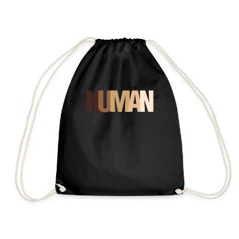 Human Anti-Racist Activist Black Lives Matter - Drawstring Bag - black - Front