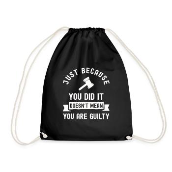 Lawyer Tshirt Law Lawyer Judge Lawyer Law - Drawstring Bag - black - Front