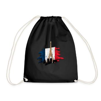 France - Drawstring Bag - black - Front