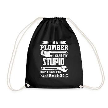 Plombier - Sac de sport léger - noir - Devant
