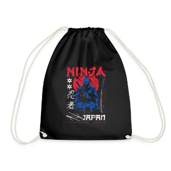 Ninja Gift Karate Ninjutsu Judo Samurai Japan - Drawstring Bag - black - Front