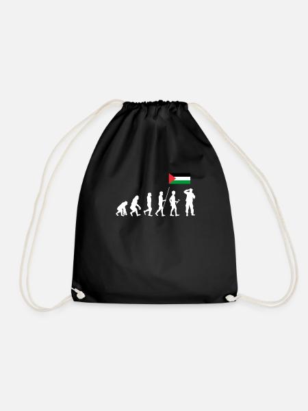 Palestine Gift Free Palestine Gaza Strip - Drawstring Bag - black
