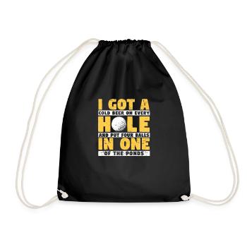Drôle de golf golfeur fan joueur de golf J’ai eu un trou - Sac de sport léger - noir - Devant