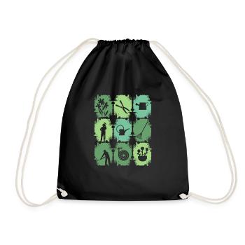 Outil de jardin jardinier - Sac de sport léger - noir - Devant