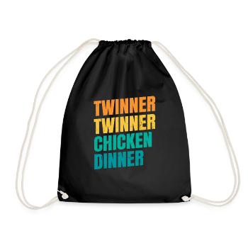 Twinner Twinner Huhn Abendessen Design für eine - Turnbeutel - Schwarz - Vorne