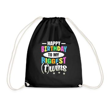 Herzlichen Glückwunsch zum Geburtstag an meine - Turnbeutel - Schwarz - Vorne