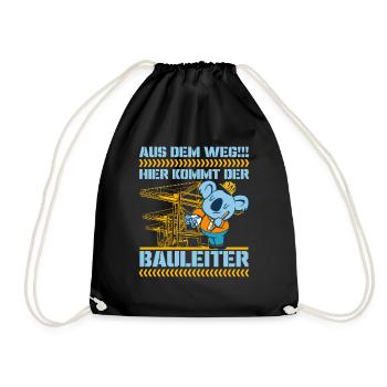Bauherr Häuslebauer Hausbau Bauleiter - Turnbeutel - Schwarz - Vorne