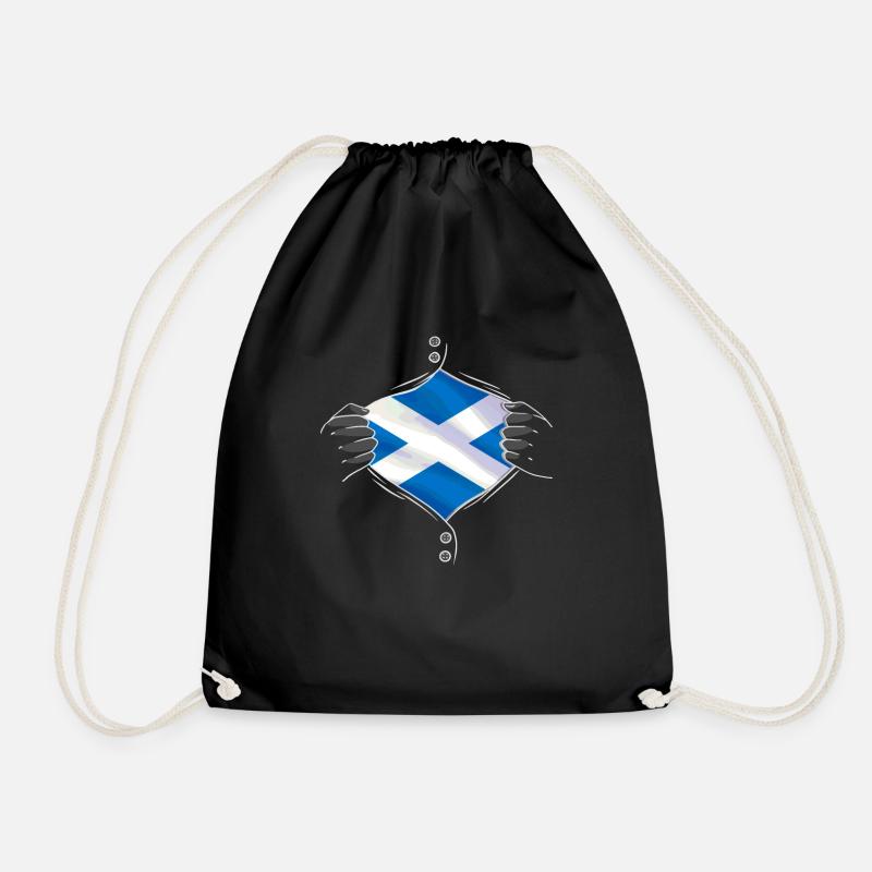 scotland flag proud scottish - Turnbeutel - Schwarz