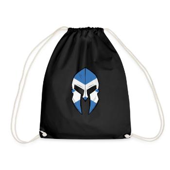 Scotland flag in Spartan warrior Helmet - Turnbeutel - Schwarz - Vorne