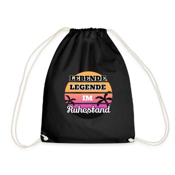 Retro Pension Geschenkidee Rentner für Herren - Drawstring Bag - black - Front