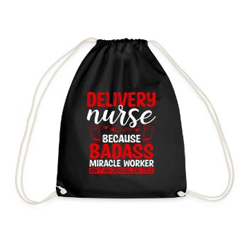 Infirmière d’accouchement Faiseur de miracles Soins infirmiers Essentiels - Sac de sport léger - noir - Devant