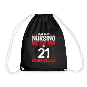 21 Anniversaire Infirmières 21 ans Infirmière pour le travail - Sac de sport léger - noir - Devant