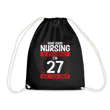 27 Birthday Nurses 27 Years Old Nurse for Work - Turnbeutel - Schwarz - Vorne