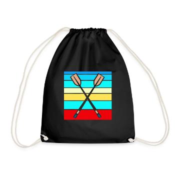 Retro Rowing Paddle Designs T-Shirt Cadeau Cadeau - Sac de sport léger - noir - Devant