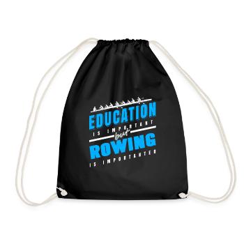 L’éducation est importante - l’aviron est plus important - Sac de sport léger - noir - Devant