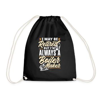 Boilermaker I May Be Retired But I'm Always A - Drawstring Bag - black - Front