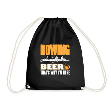 Ramer et une bière C’est pourquoi je suis ici T-Shirt - Sac de sport léger - noir - Devant