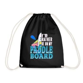 Je préfère être sur mon t-shirt d’aviron paddle board - Sac de sport léger - noir - Devant
