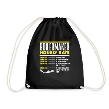 Chaudronnier Taux horaire Drôle - Sac de sport léger - noir - Devant