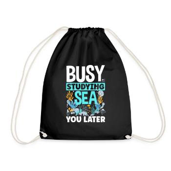 Marine Biology Marine Biologist Science Busy - Turnbeutel - Schwarz - Vorne
