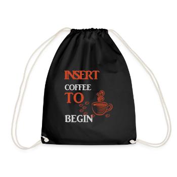 insert coffe - Turnbeutel - Schwarz - Vorne
