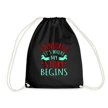 Cadeau Edinburgh Story - Sac de sport léger - noir - Devant