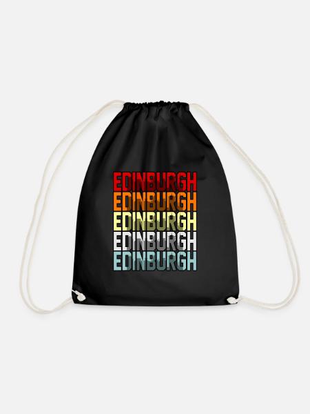 Edinburgh Schottisches Abstammungsgeschenk - Turnbeutel - Schwarz