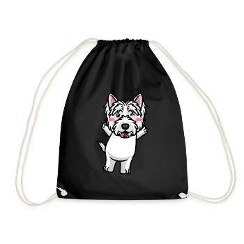 West Highland White Terrier Chien Westie - Sac de sport léger - noir - Devant