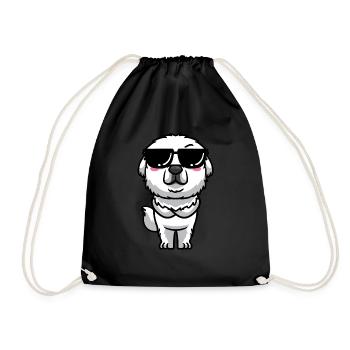 Lunettes de soleil pour chien de montagne des Pyrénées - Sac de sport léger - noir - Devant