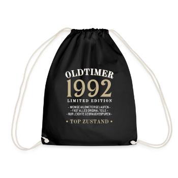 30 Jahre Oldtimer 1992 Jahrgang Geburtstag - Turnbeutel - Schwarz - Vorne
