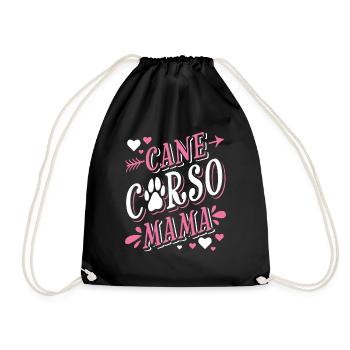 Cane Corso Mama Italian Mastiff - Drawstring Bag - black - Front
