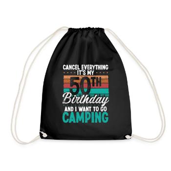 50e anniversaire Camping Retro Camping Camping 50 ans - Sac de sport léger - noir - Devant