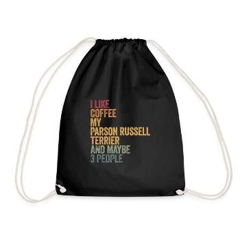 J’aime le café et mon Parson Russell terrier - Sac de sport léger - noir - Devant