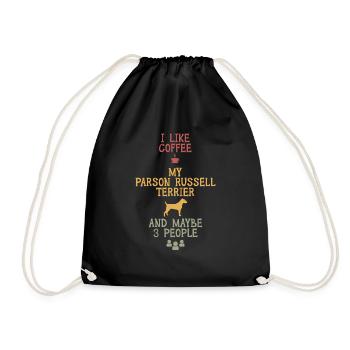 J’aime le café et mon Parson Russell terrier - Sac de sport léger - noir - Devant