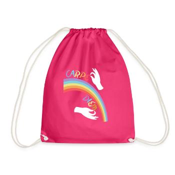 Nutze den Tag - Turnbeutel - Fuchsia - Vorne