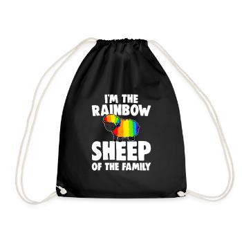 I‘m the rainbow sheep of the family LGBT - Turnbeutel - Schwarz - Vorne
