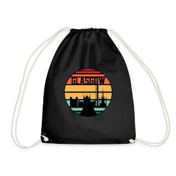 Glasgow City Skyline Cadeau - Sac de sport léger - noir - Devant