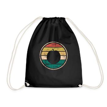 Apricot Fruit Lover Retro Veggie Diet Idée cadeau - Sac de sport léger - noir - Devant