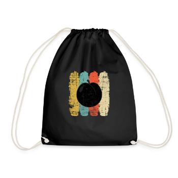 Apricot Fruit Lover Retro Veggie Diet Idée cadeau - Sac de sport léger - noir - Devant