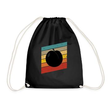 Apricot Fruit Lover Retro Veggie Diet Gift idea - Turnbeutel - Schwarz - Vorne