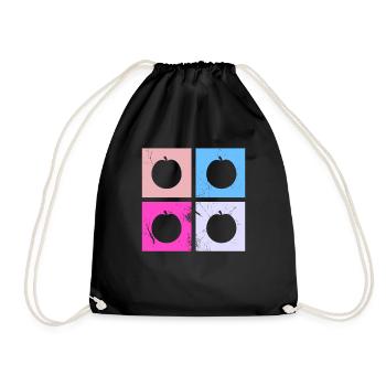 Apricot Fruit Lover Retro Veggie Diet Idée cadeau - Sac de sport léger - noir - Devant