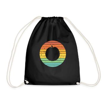 Apricot Fruit Lover Retro Veggie Diet Idée cadeau - Sac de sport léger - noir - Devant