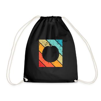 Apricot Fruit Lover Retro Veggie Diet Gift idea - Turnbeutel - Schwarz - Vorne