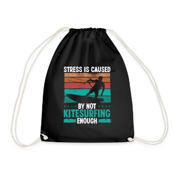 Kitesurf Vintage Kitesurf Rétro Kitesurf - Sac de sport léger - noir - Devant